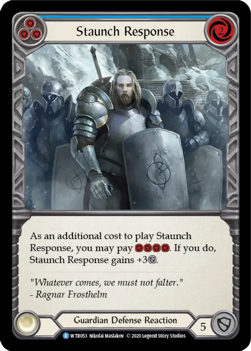 Staunch Response (Blue) [Welcome to Rathe Unlimited] Unlimited Normal - Flesh And Blood Single