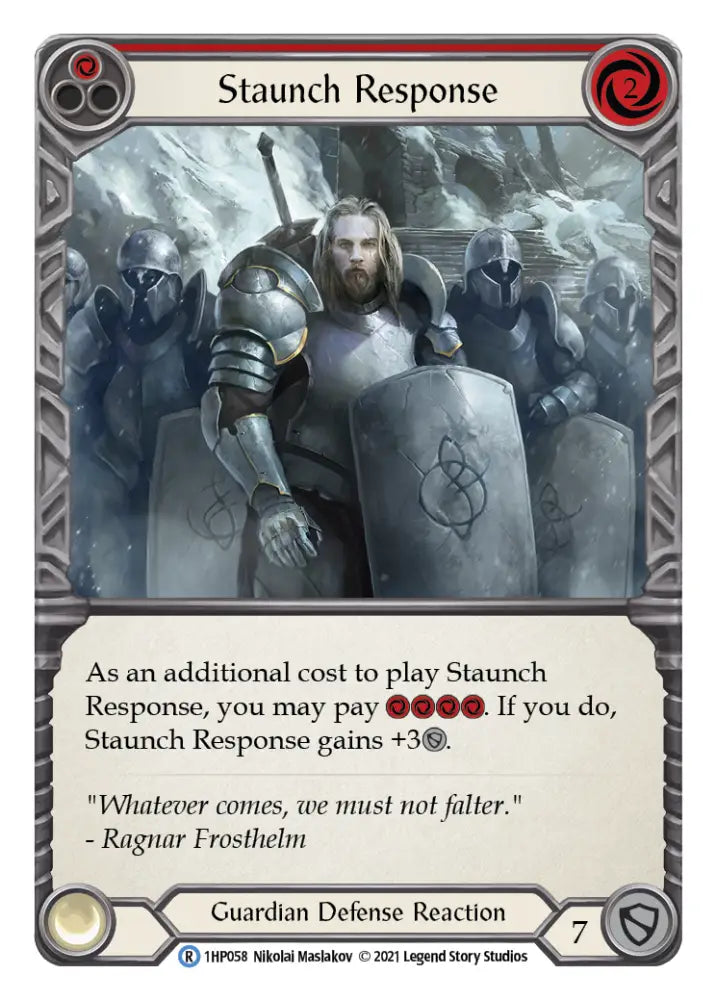 Staunch Response (Red) [1HP058] (History Pack 1) - Flesh And Blood Single