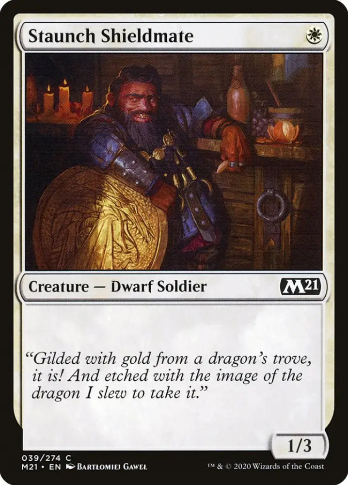 Staunch Shieldmate [Core Set 2021] - MTG Single
