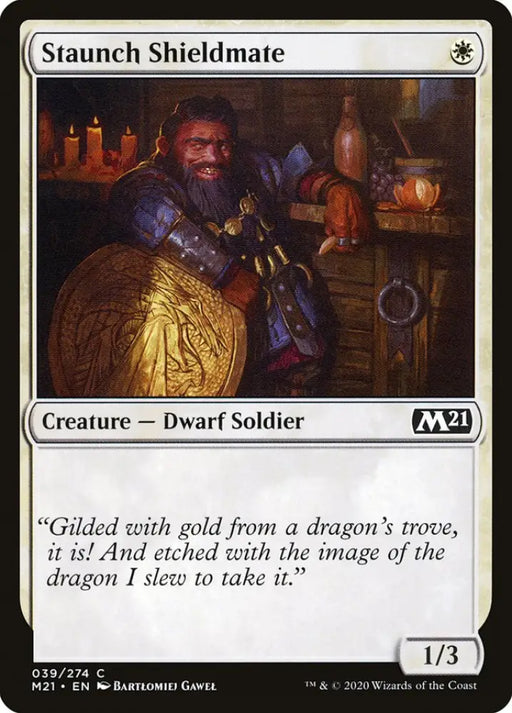 Staunch Shieldmate [Core Set 2021] - MTG Single