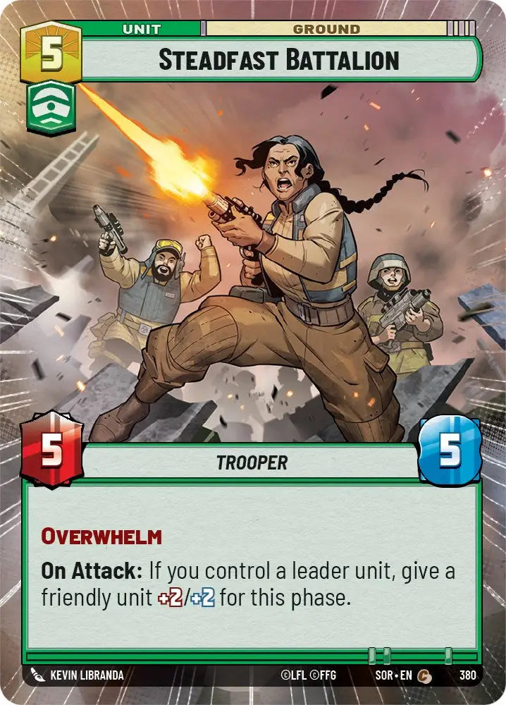Steadfast Battalion (Hyperspace) (380) [Spark of Rebellion] - Star Wars: Unlimited Single