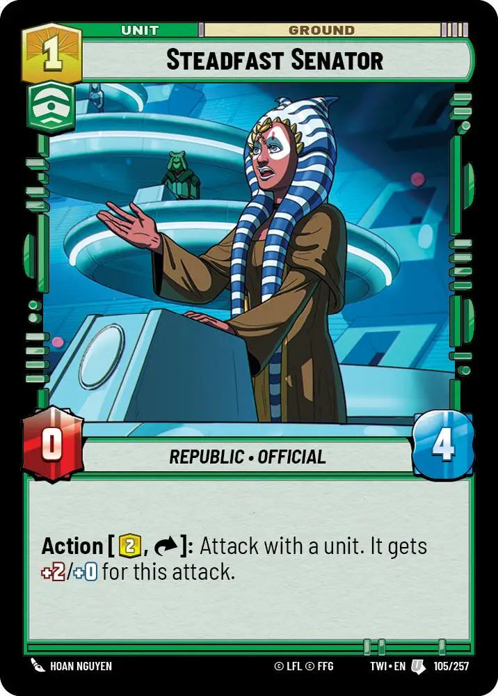 Steadfast Senator (105/257) [Twilight of the Republic] - Star Wars: Unlimited Single