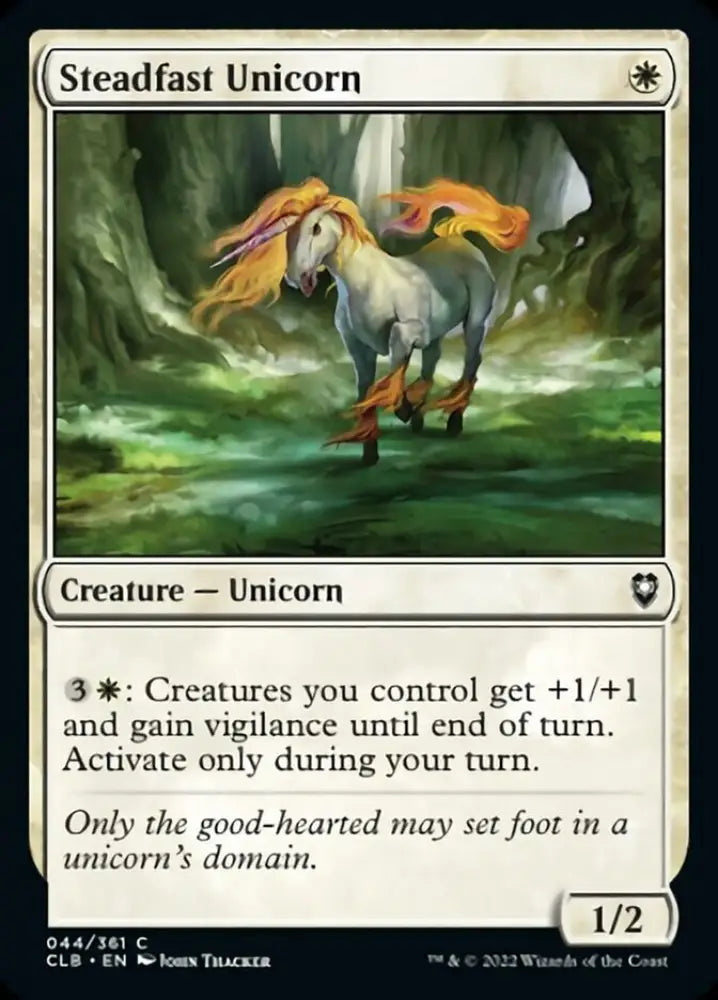 Steadfast Unicorn [Commander Legends: Battle for Baldur’s Gate] - MTG Single