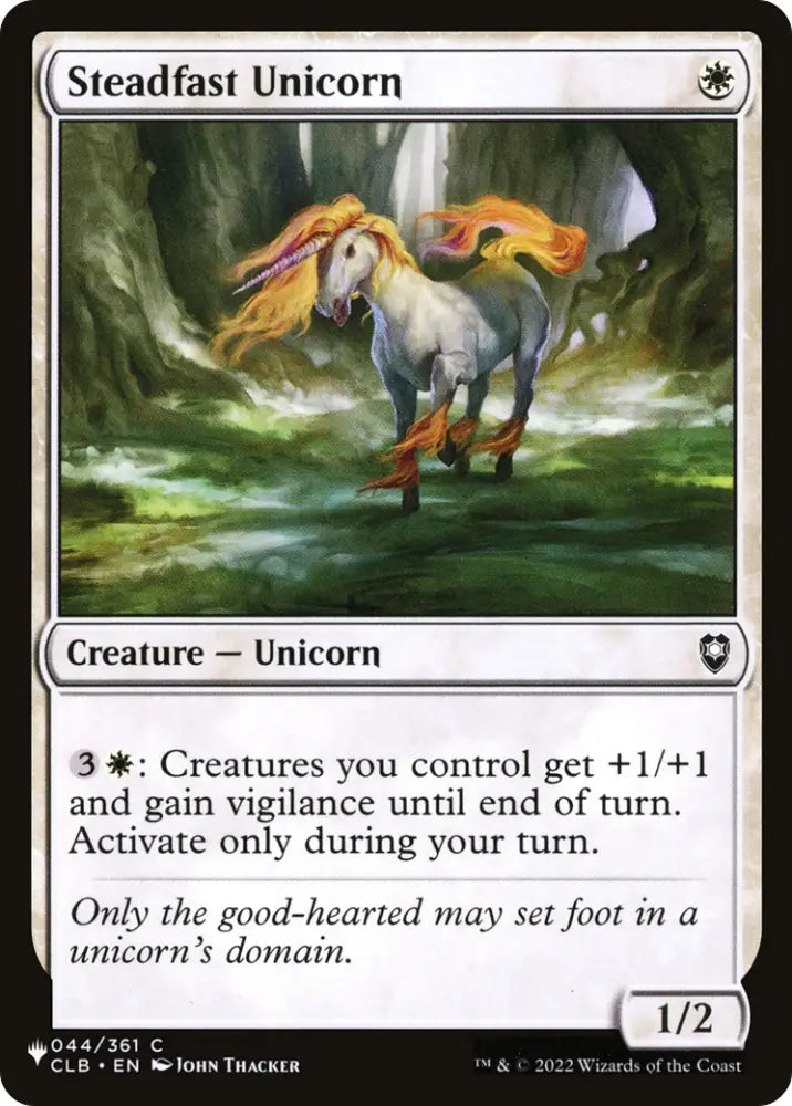 Steadfast Unicorn [The List] - MTG Single
