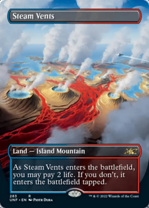 Steam Vents (Borderless) [Unfinity] - MTG Single