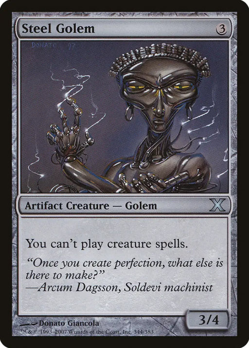 Steel Golem [Tenth Edition] - MTG Single