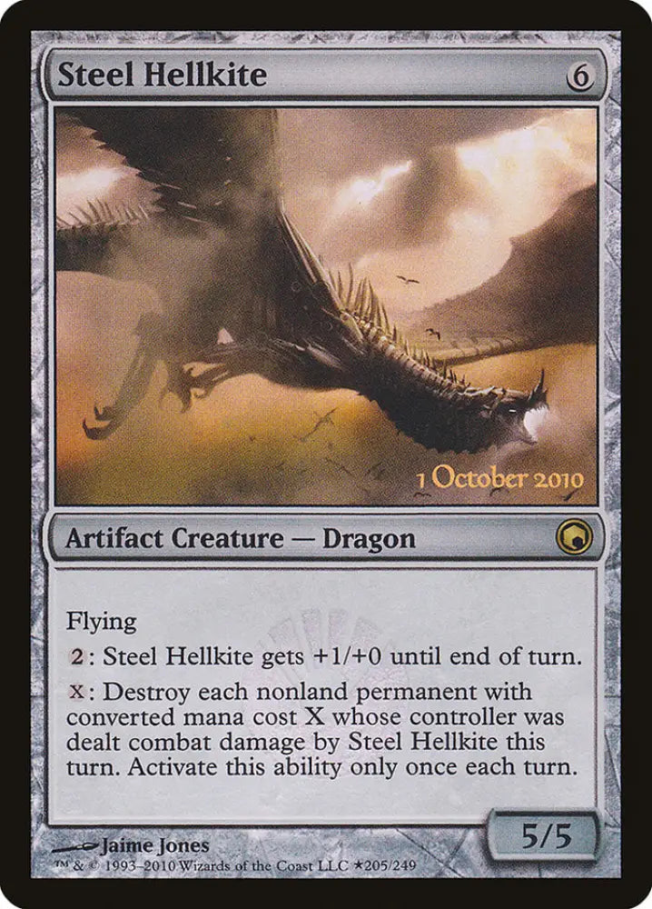 Steel Hellkite [Scars of Mirrodin Prerelease Promos] - MTG Single