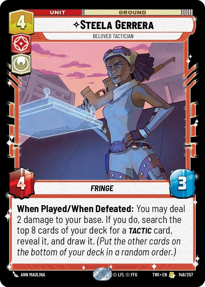 Steela Gerrera - Beloved Tactician (146/257) [Twilight of the Republic] - Star Wars: Unlimited Single
