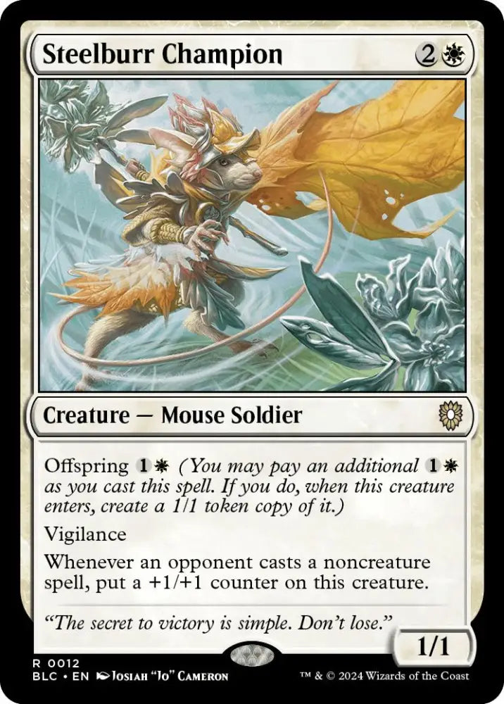 Steelburr Champion [Bloomburrow Commander] - MTG Single