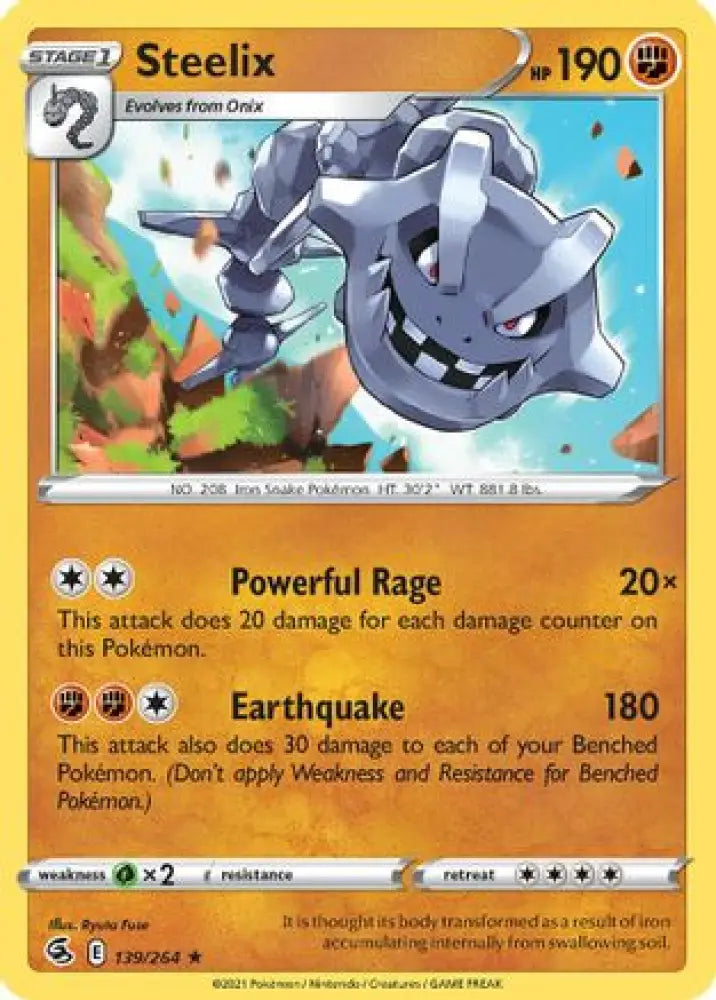 Steelix (139/264) (Theme Deck Exclusive) [Sword & Shield: Fusion Strike] - Pokemon Single