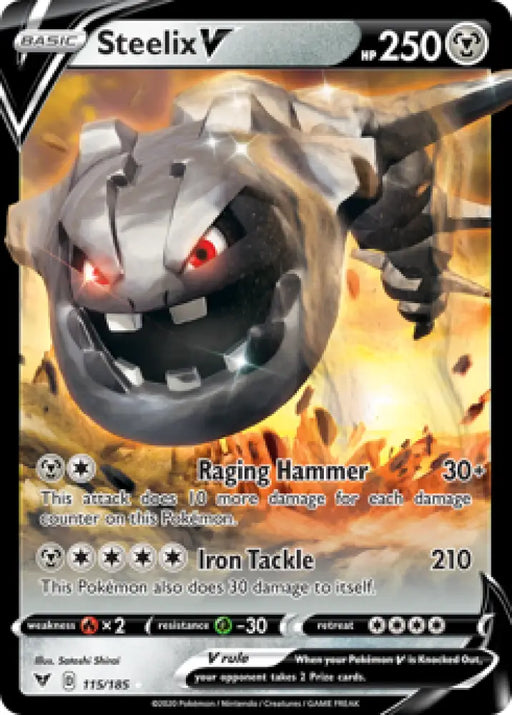 Steelix V (115/185) [Sword & Shield: Vivid Voltage] - Pokemon Single