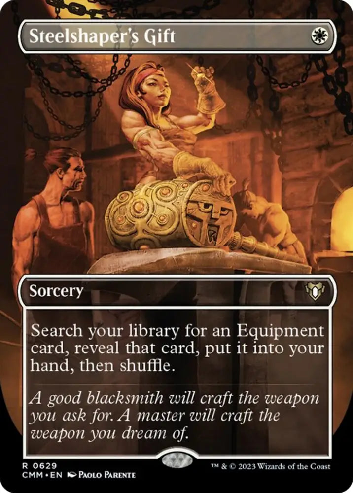 Steelshaper’s Gift (Borderless Alternate Art) [Commander Masters] - MTG Single