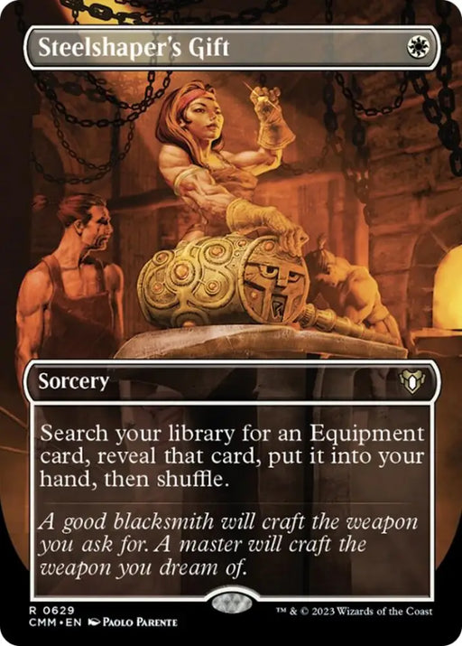 Steelshaper’s Gift (Borderless Alternate Art) [Commander Masters] - MTG Single