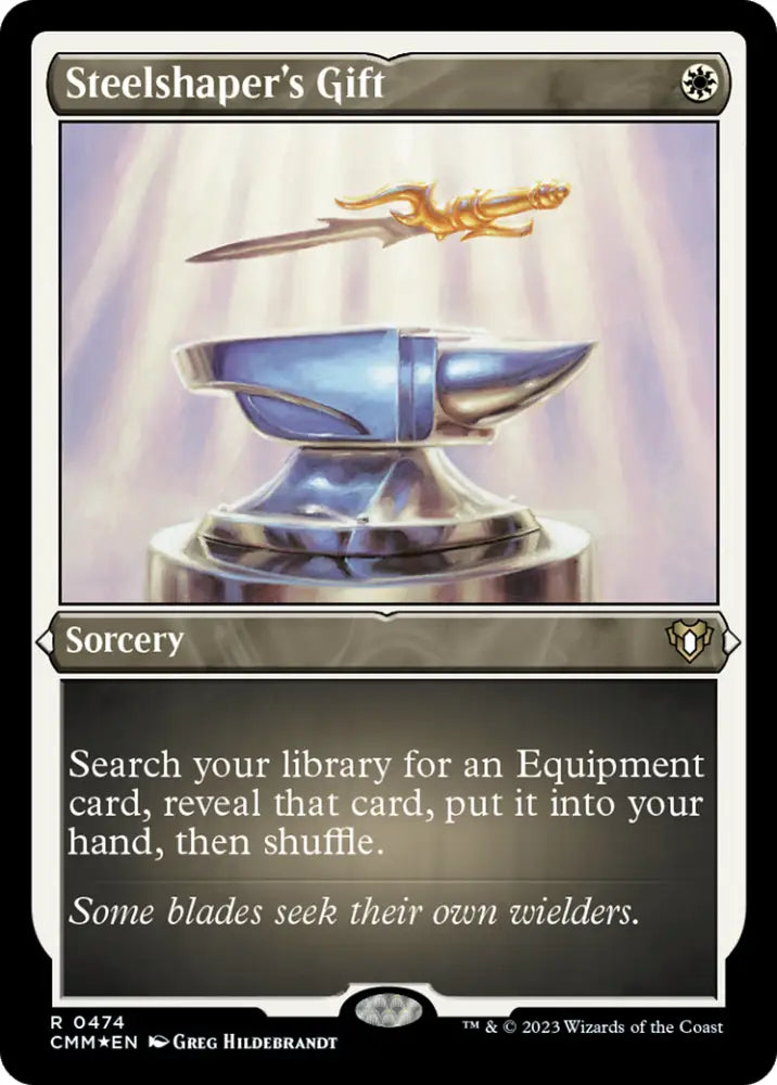 Steelshaper’s Gift (Foil Etched) [Commander Masters] - MTG Single
