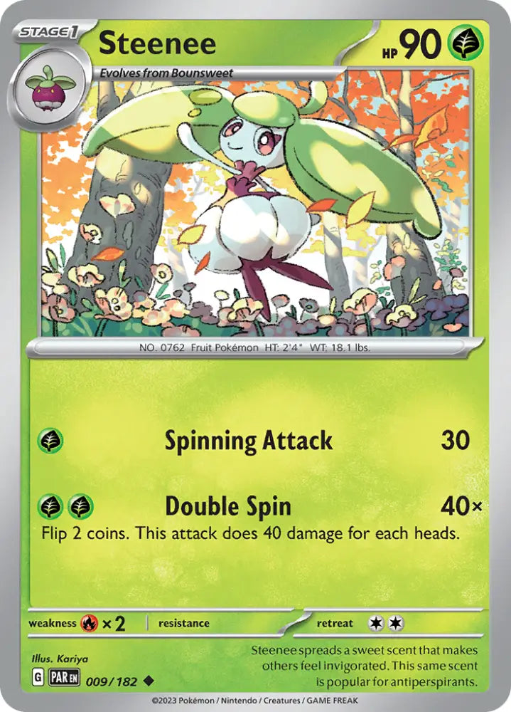 Steenee (009/182) [Scarlet & Violet: Paradox Rift] - Pokemon Single