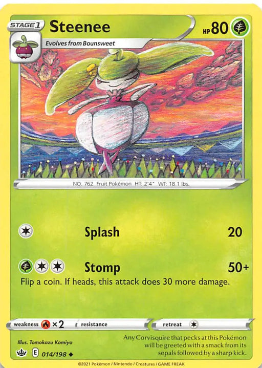 Steenee (014/198) [Sword & Shield: Chilling Reign] - Pokemon Single