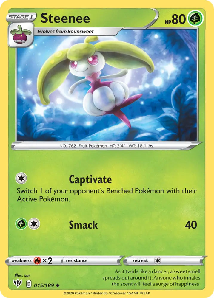 Steenee (015/189) [Sword & Shield: Darkness Ablaze] - Pokemon Single