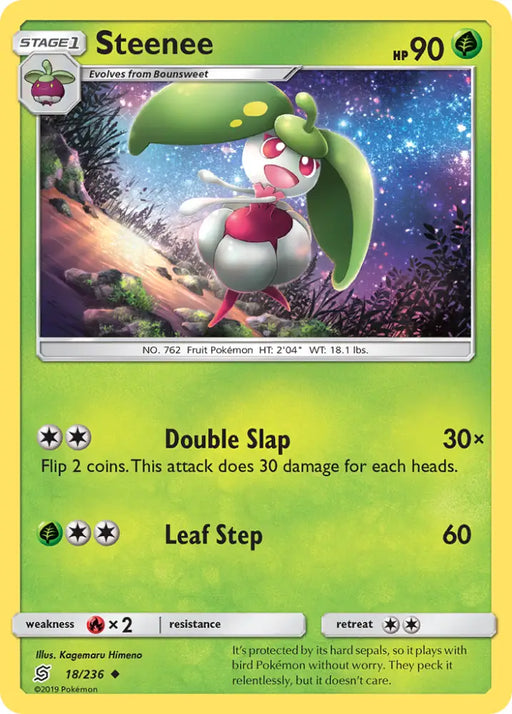 Steenee (18/236) [Sun & Moon: Unified Minds] - Pokemon Single