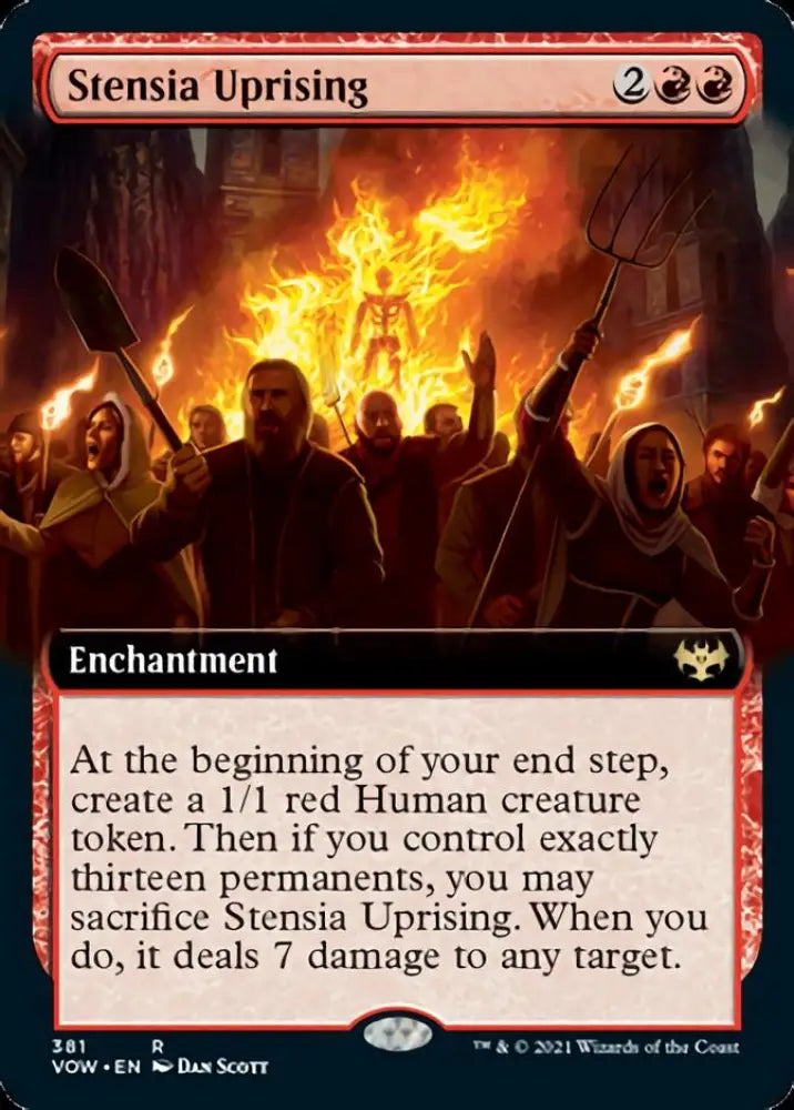 Stensia Uprising (Extended Art) [Innistrad: Crimson Vow] - MTG Single