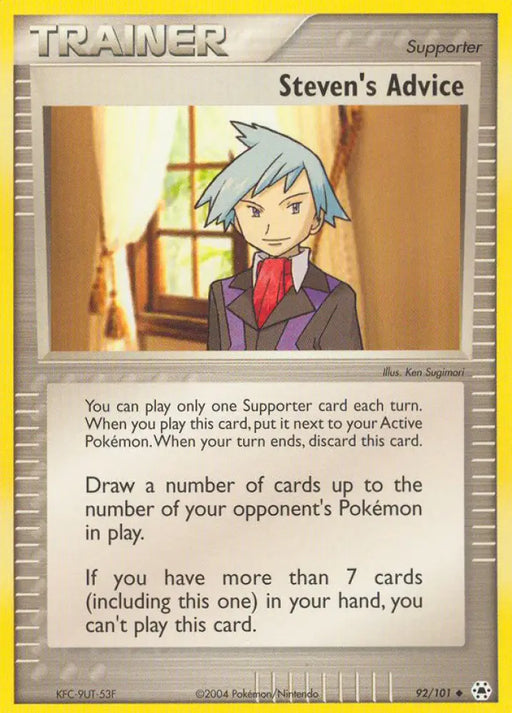 Steven’s Advice (92/101) [EX: Hidden Legends] - Pokemon Single