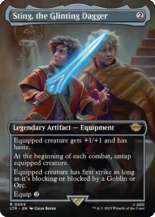 Sting the Glinting Dagger (Borderless Alternate Art) [The Lord of the Rings: Tales of Middle-Earth] - MTG Single