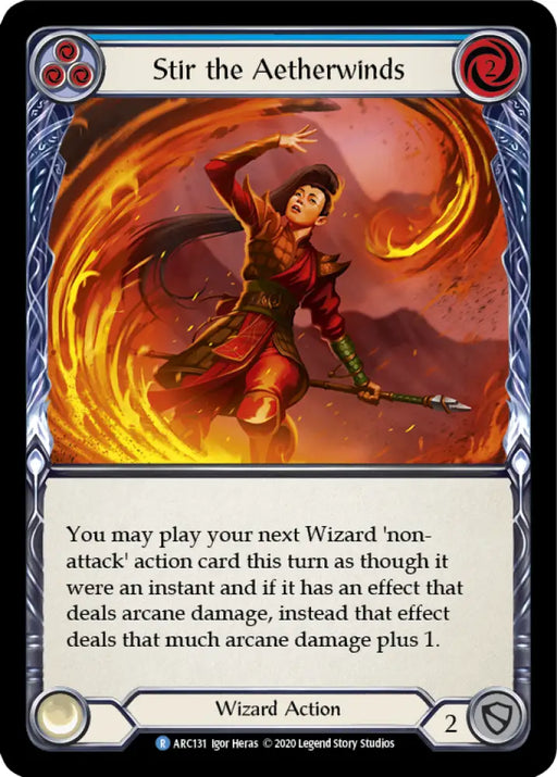 Stir the Aetherwinds (Blue) [Arcane Rising Unlimited] Unlimited Normal - Flesh And Blood Single