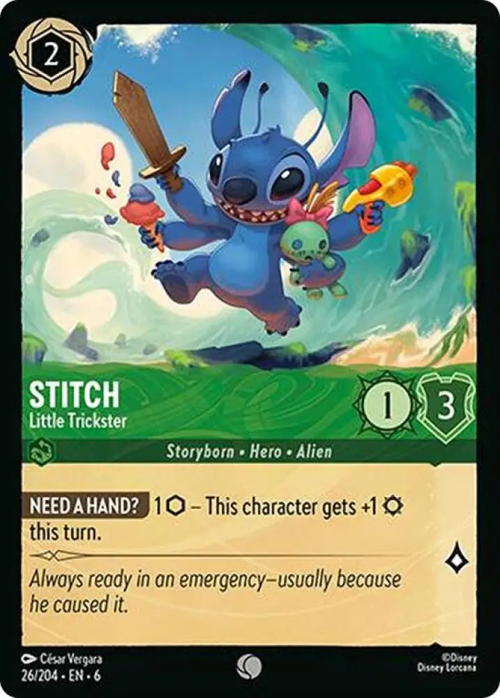 Stitch - Little Trickster (26/204) [Azurite Sea] - Lorcana Single
