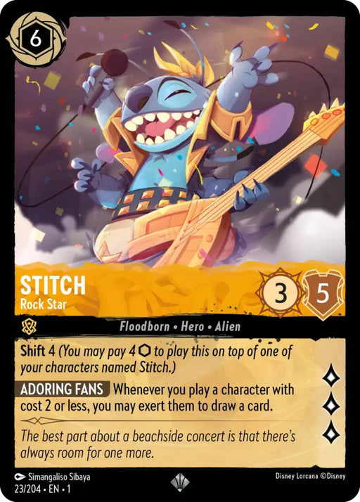 Stitch - Rock Star (23/204) [The First Chapter] - Lorcana Single