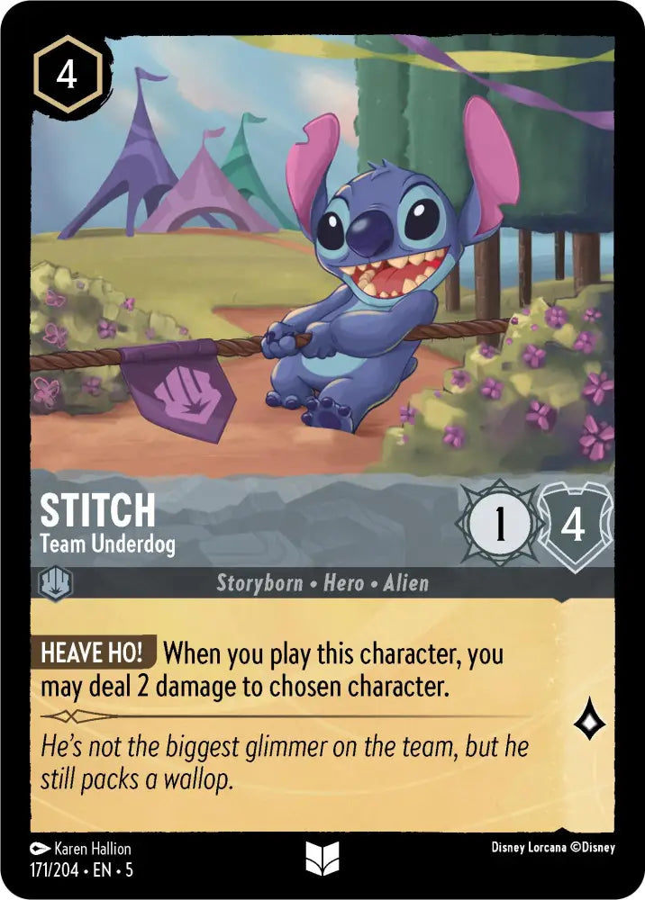 Stitch - Team Underdog (171/204) [Shimmering Skies] - Lorcana Single