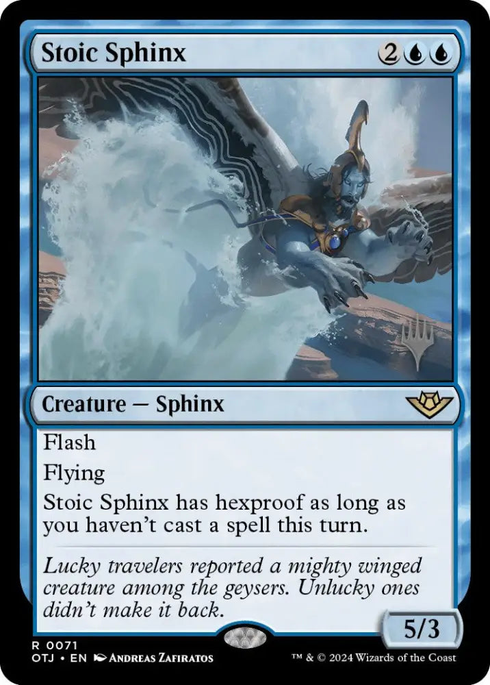 Stoic Sphinx (Promo Pack) [Outlaws of Thunder Junction Promos] - MTG Single
