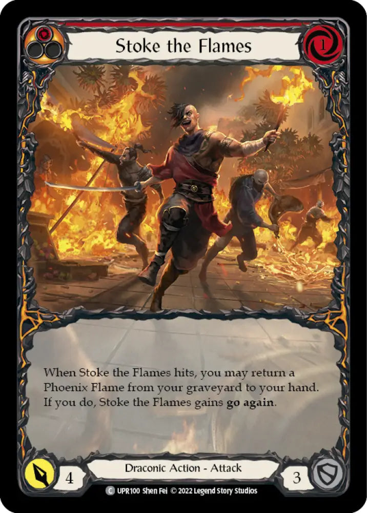 Stoke the Flames (Extended Art) [Uprising] Rainbow Foil - Flesh And Blood Single