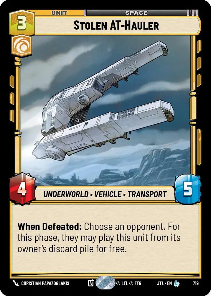 Stolen AT-Hauler (Foil) (719) [Jump to Lightspeed] - Star Wars: Unlimited Single