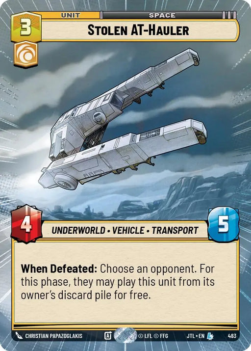 Stolen AT-Hauler (Hyperspace) (483) [Jump to Lightspeed] - Star Wars: Unlimited Single