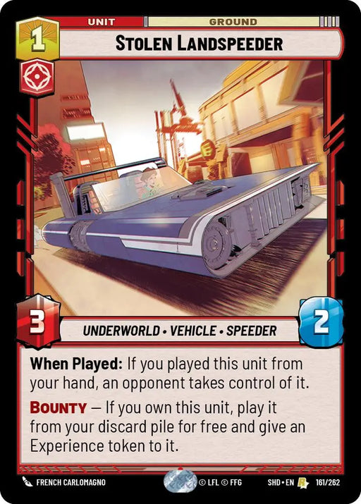 Stolen Landspeeder (161/262) [Shadows of the Galaxy] - Star Wars: Unlimited Single