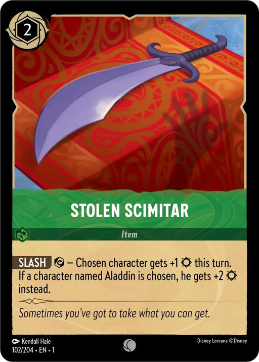 Stolen Scimitar (102/204) [The First Chapter] - Lorcana Single