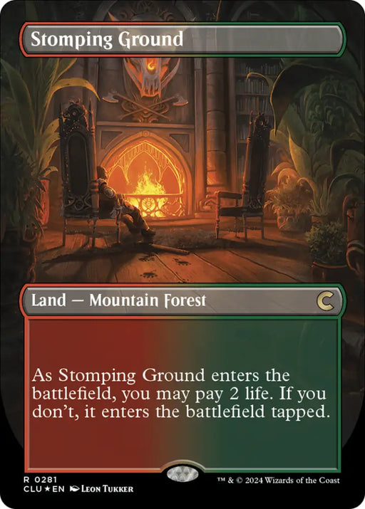 Stomping Ground (Borderless) [Ravnica: Clue Edition] - MTG Single