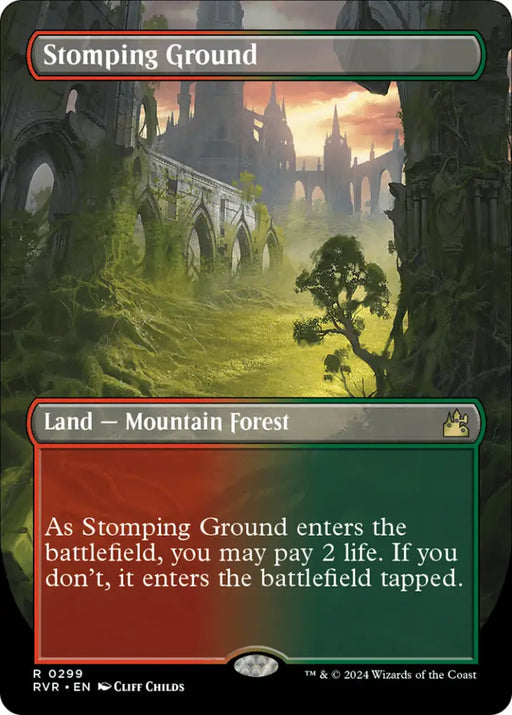Stomping Ground (Borderless) [Ravnica Remastered] - MTG Single