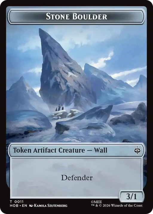 Stone Boulder // Bear Double-Sided Token (11 // 7) [The Hobbit]