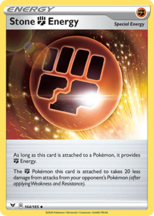 Stone Fighting Energy (164/185) [Sword & Shield: Vivid Voltage] - Pokemon Single