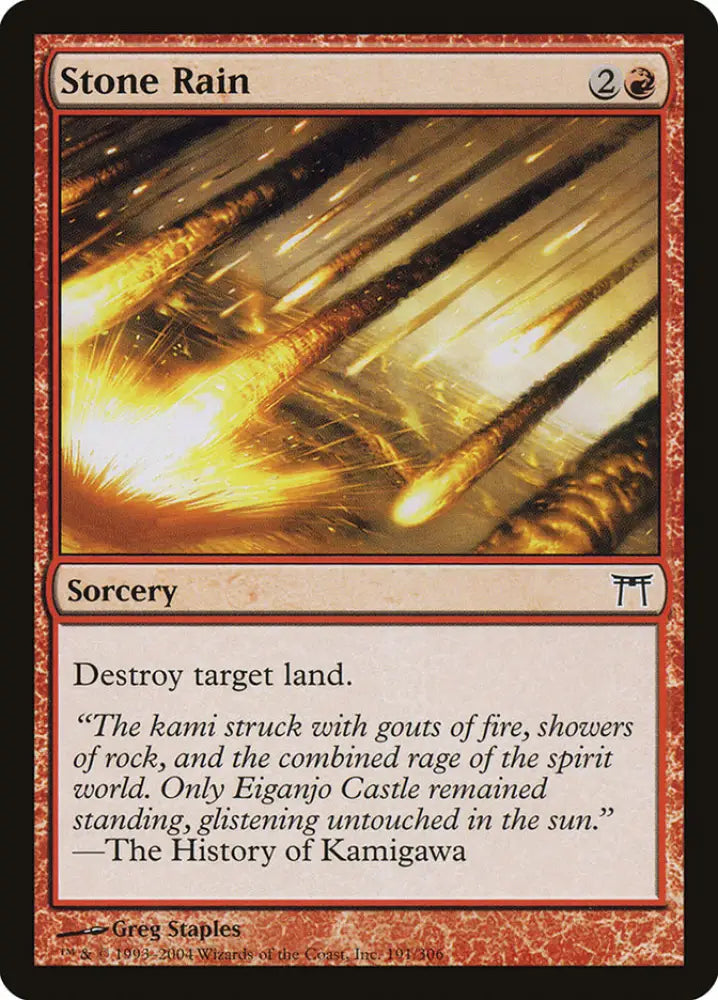 Stone Rain [Champions of Kamigawa] - MTG Single