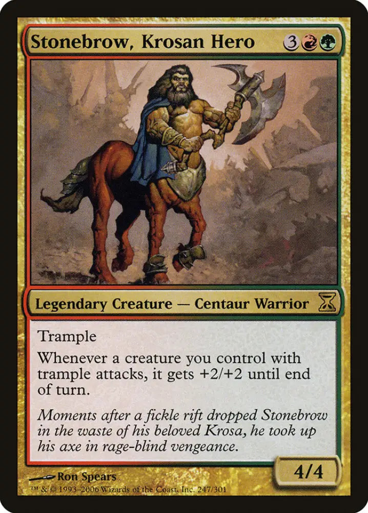 Stonebrow Krosan Hero [Time Spiral] - MTG Single