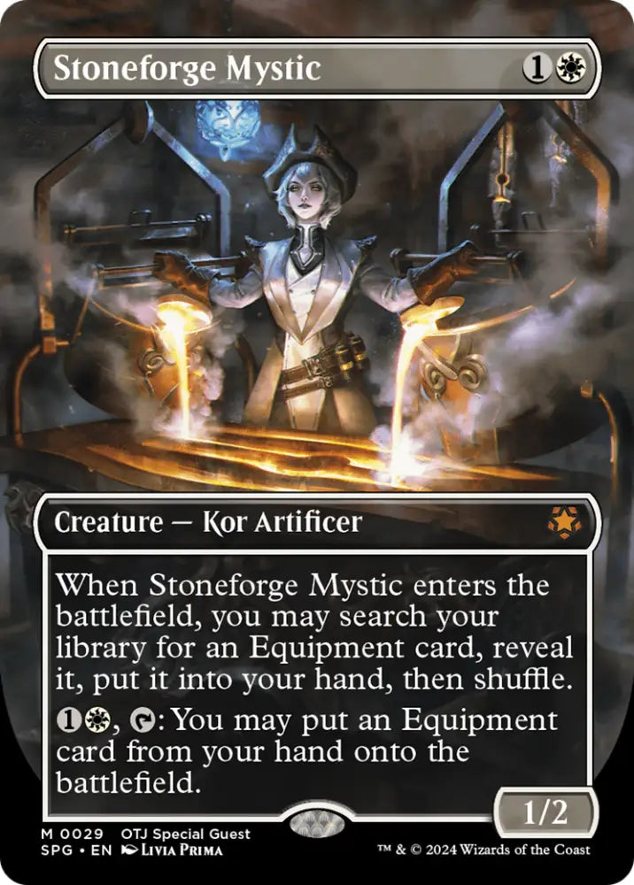 Stoneforge Mystic (Borderless) [Outlaws of Thunder Junction Special Guests] - MTG Single