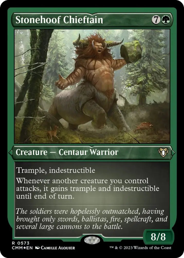 Stonehoof Chieftain (Foil Etched) [Commander Masters] - MTG Single