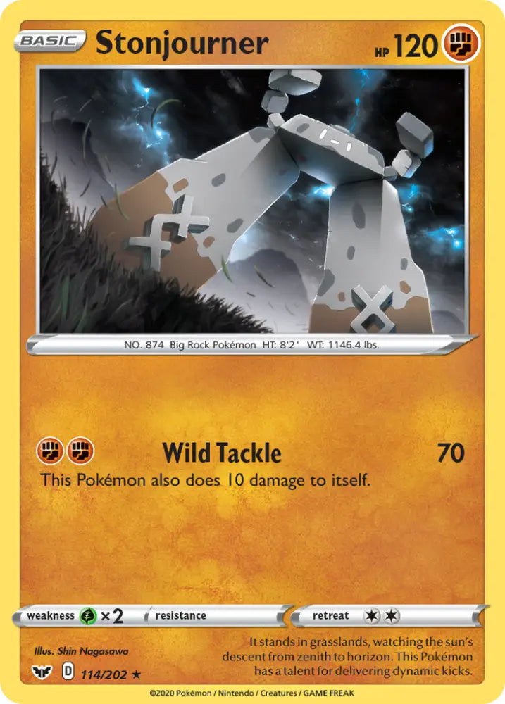 Stonjourner (114/202) [Sword & Shield: Base Set] - Pokemon Single