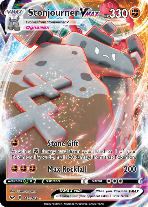 Stonjourner VMAX (116/202) [Sword & Shield: Base Set] - Pokemon Single