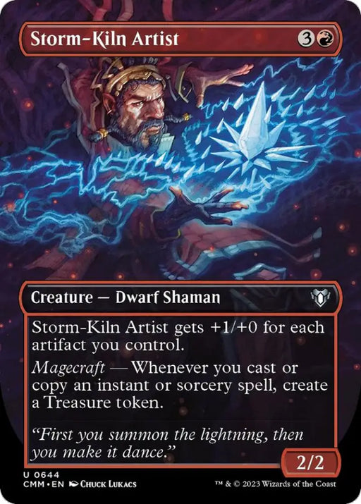 Storm-Kiln Artist (Borderless Alternate Art) [Commander Masters] - MTG Single