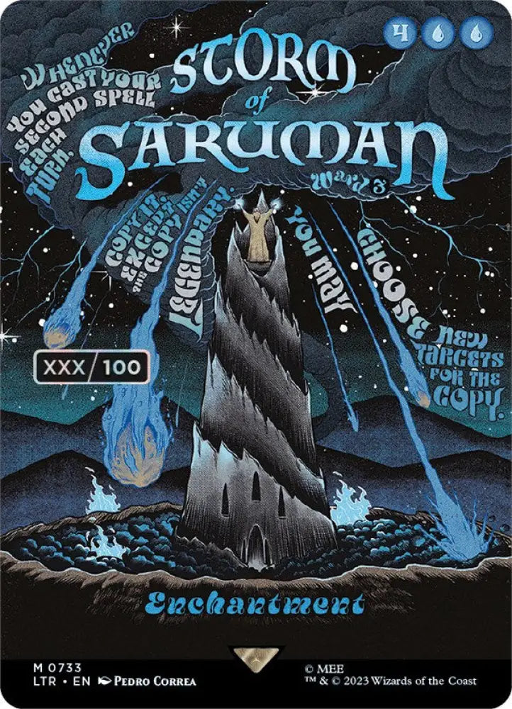 Storm of Saruman (Borderless Poster) (Serialized) [The Lord of the Rings: Tales of Middle-Earth] - MTG Single