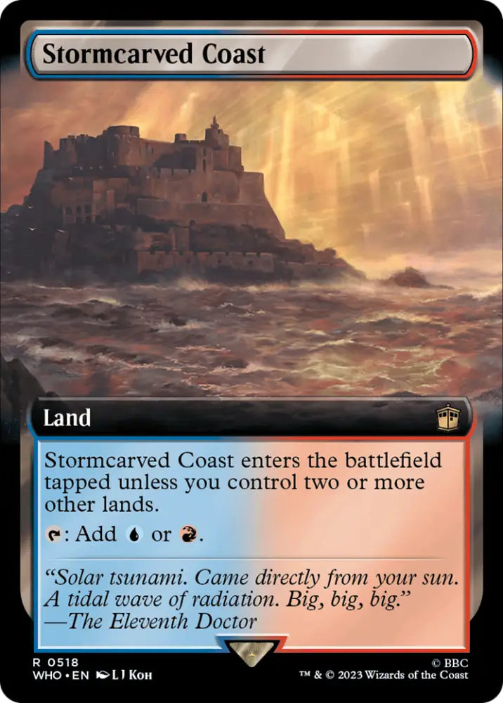 Stormcarved Coast (Extended Art) [Doctor Who] - MTG Single