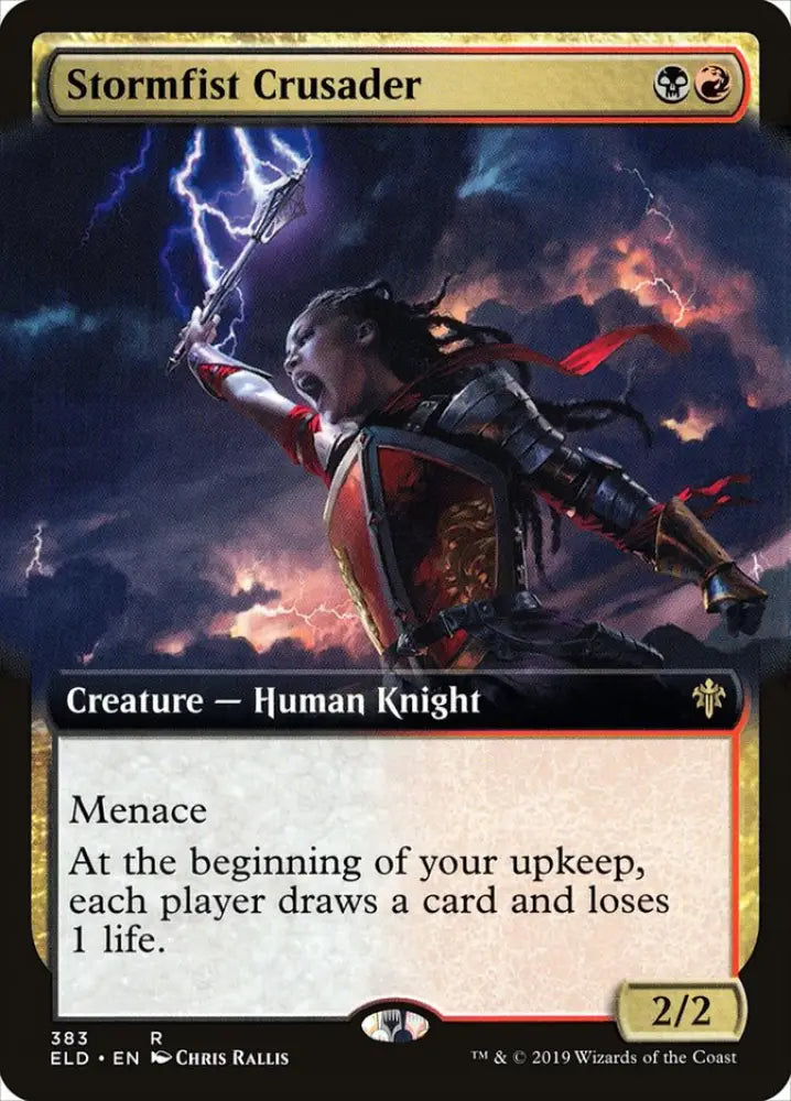 Stormfist Crusader (Extended Art) [Throne of Eldraine] - MTG Single