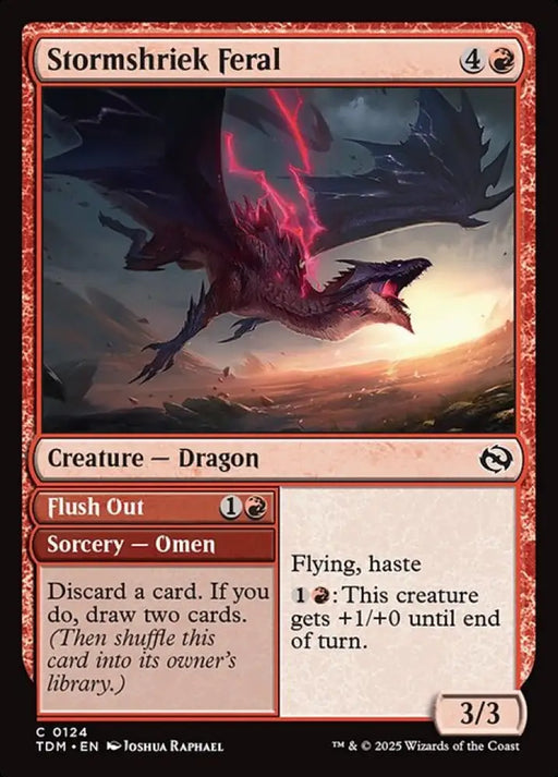 Stormshriek Feral // Flush Out (124) [Tarkir: Dragonstorm]
